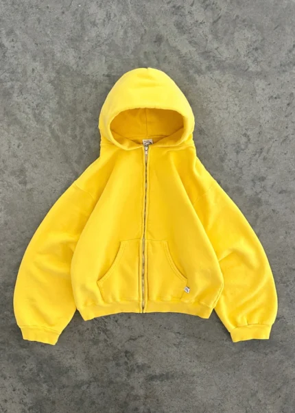 AKIMBO ZIP-UP HOODIE SOLAR YELLOW