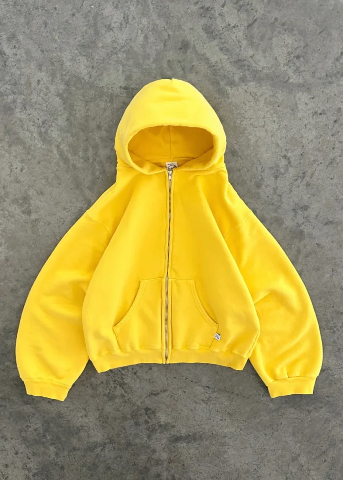 AKIMBO ZIP-UP HOODIE SOLAR YELLOW