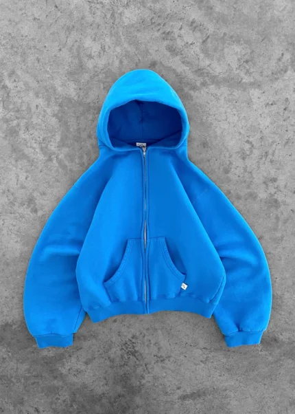 AKIMBO ZIP-UP HOODIE COBALT BLUE