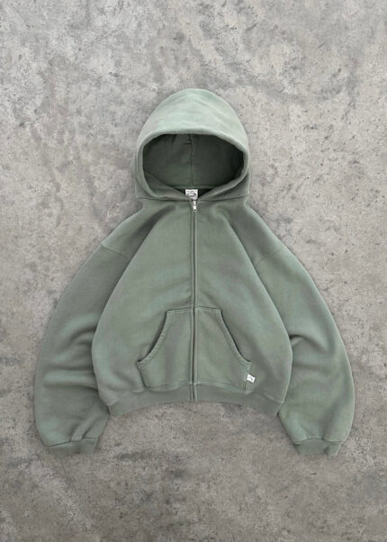 AKIMBO ZIP-UP HOODIE SAGE