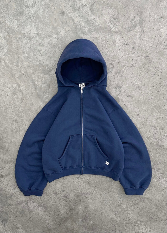 AKIMBO ZIP-UP HOODIE FADED NAVY