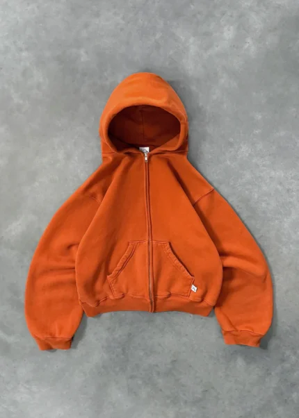 AKIMBO ZIP-UP HOODIE BURNT ORANGE